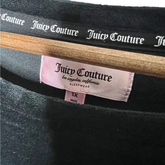 Juicy Couture Velour Black Pajama Loungewear Sleepwear - Picture 11 of 12